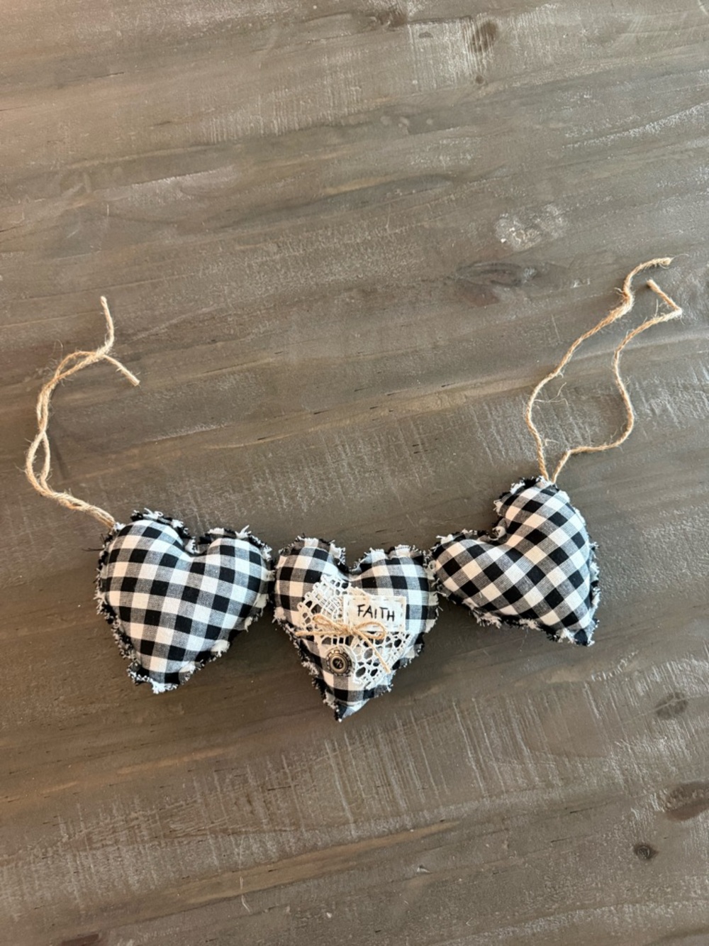 Handmade Gingham Garland